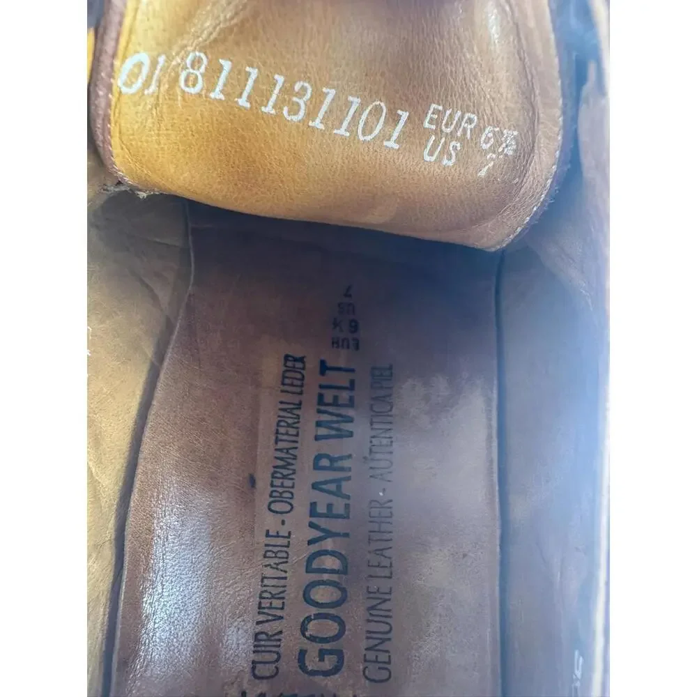 MEPHISTO 'Marlon' Brown Plain Toe Derby Oxfords Size US 7